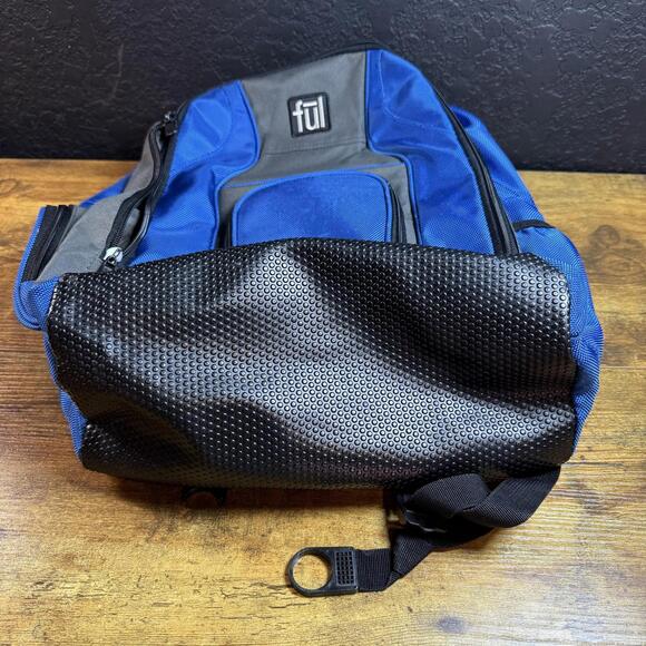 Ful Blue Gray Backpack School Travel Multiple Compartments Padded Straps Unisex - Picture 5 of 5